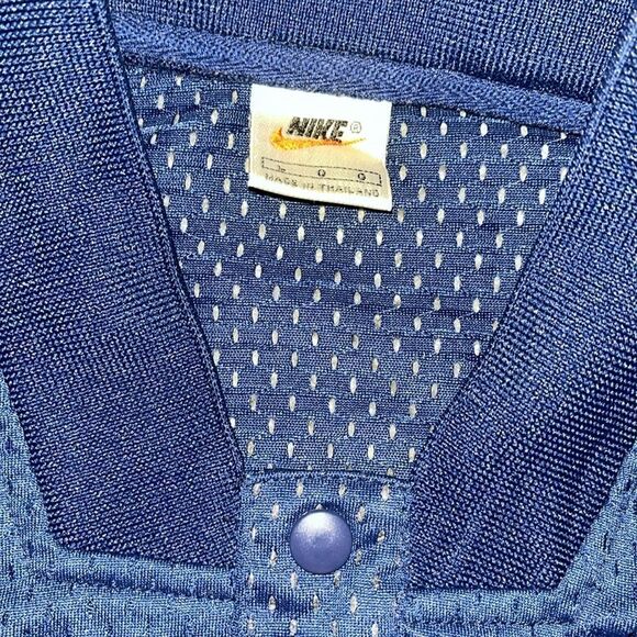 Vintage NIKE Mesh Snap Basketball Court Shooter Jersey Warm Up Jacket L Retro - Picture 3 of 6